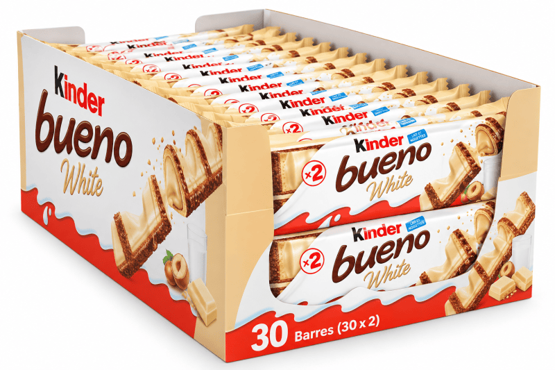 KINDER WHITE Kinder Bueno White T2 – Carton de 30